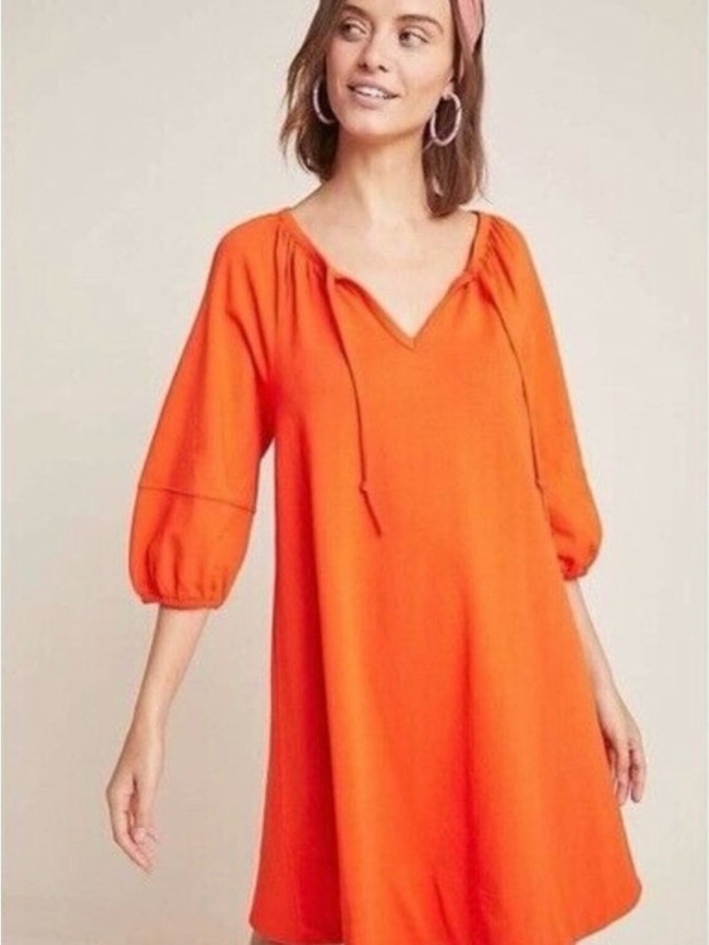 Anthropologie Anais Tunic Dress with Balloon Sleeves
